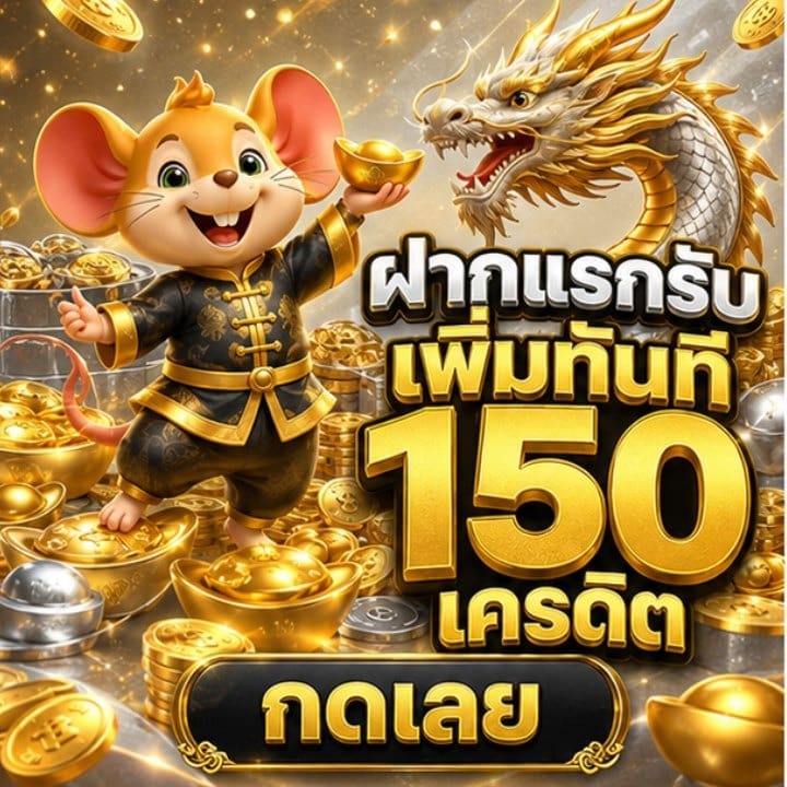 ฝากแรกรับเพิ่มทันที 150 เครดิต กดเลย